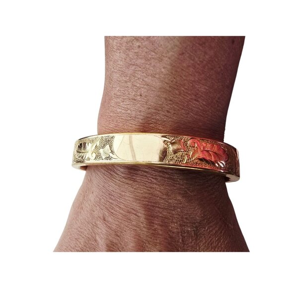 Antique FMCO Gold Filled Decorative Bangle Bracelet (GFBWC-7) - Picture 2 of 10